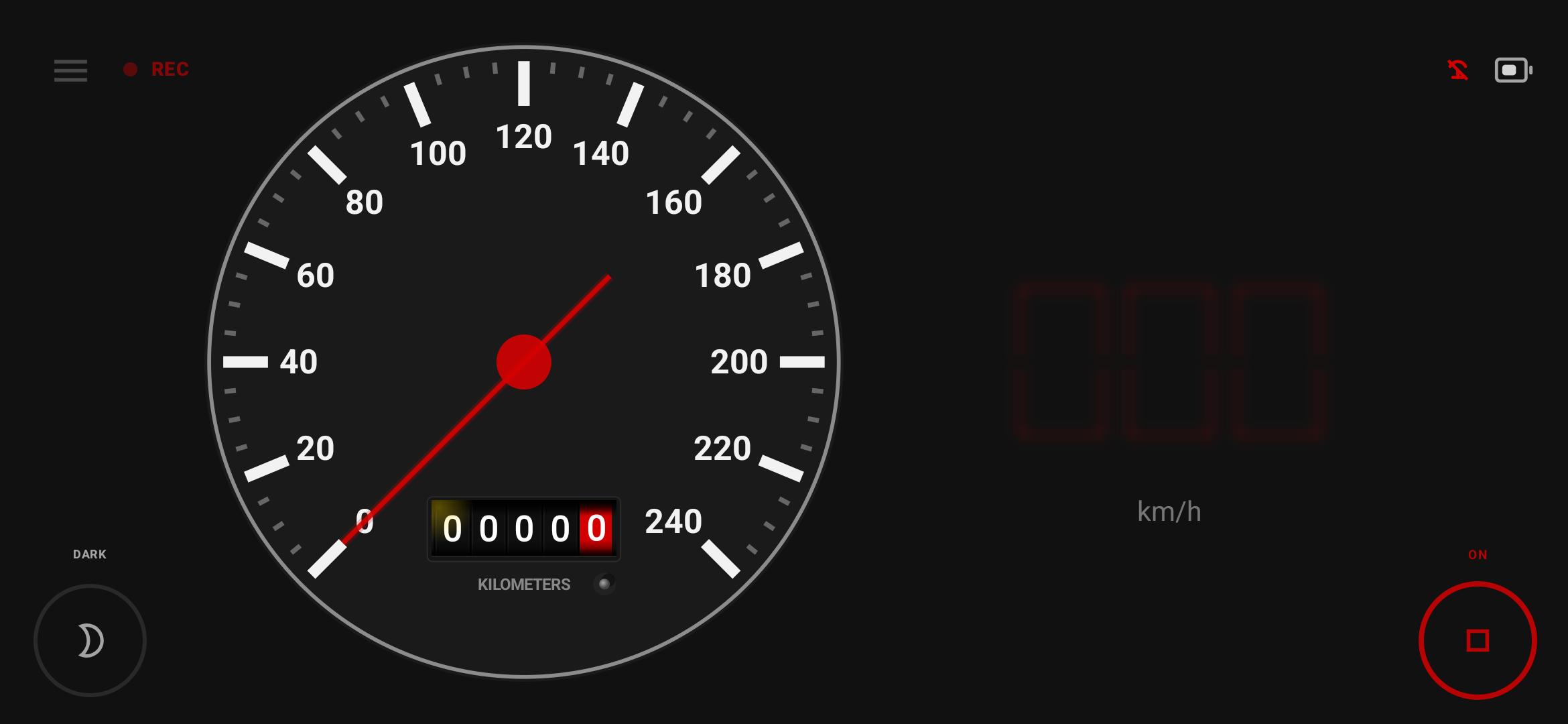NeoGauge Heritage dashboard in dark mode